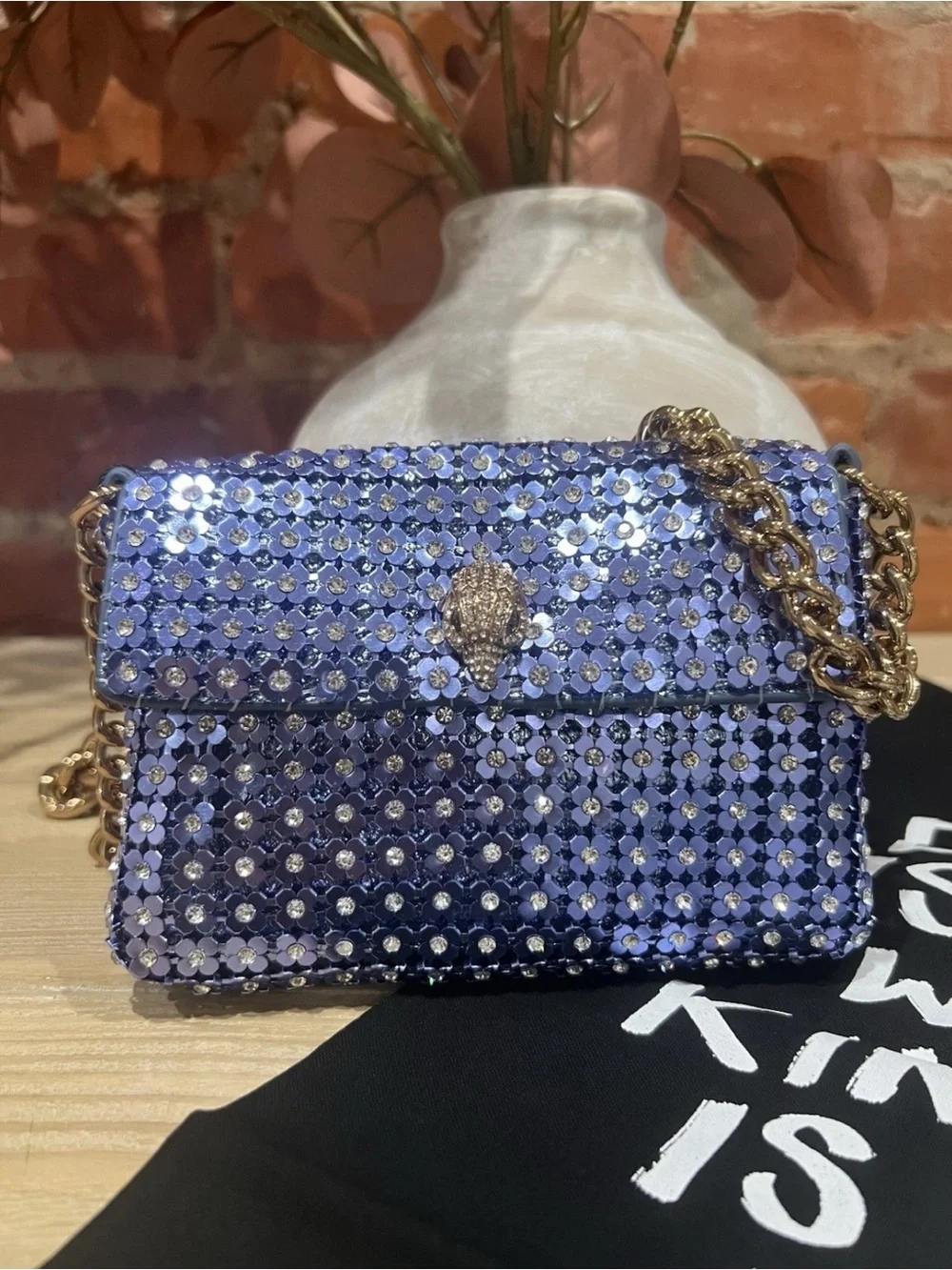 NWT Kurt Geiger Mini Crystal Flower Party Crossbody Bag - Picture 6 of 13